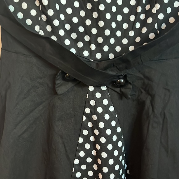 BNWOT Rockabilly Black and White Polka Dot Dress - Picture 2 of 4